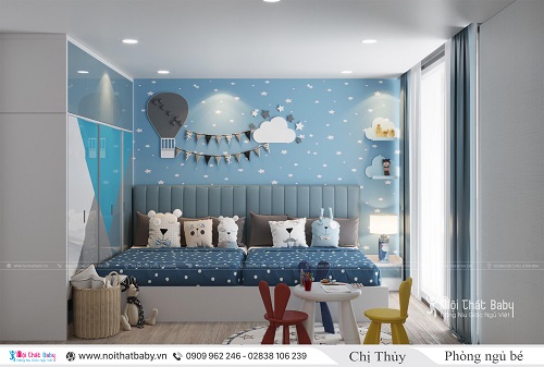 Thiết kế phòng ngủ đôi cho bé trai tại Emerald Celadon City 127m2
